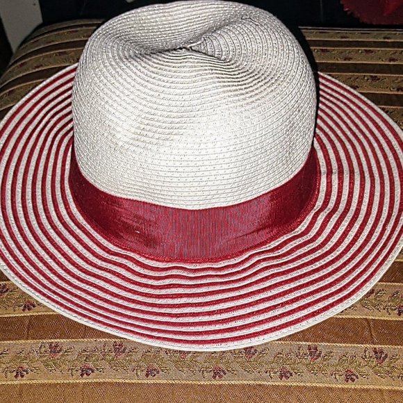 Sunny Dayz Accessories Sunny Dayz Womens Straw Nautical Ribbon Hat